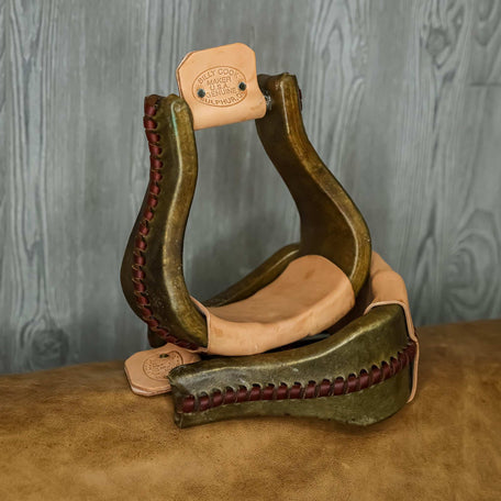 3" Bell Rawhide Covered Stirrups - Genuine Billy Cook