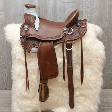 Mule Saddle, Border Stamp & Weave - Genuine Billy Cook