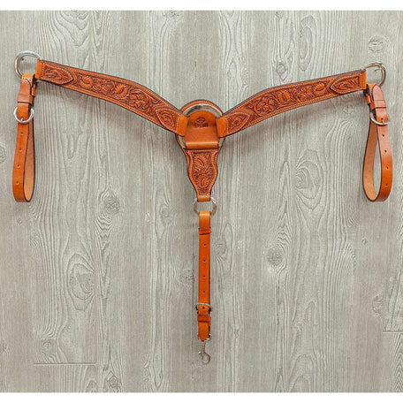 Pro roper breast strap hand tooled sheridan ss hardware - Genuine Billy Cook
