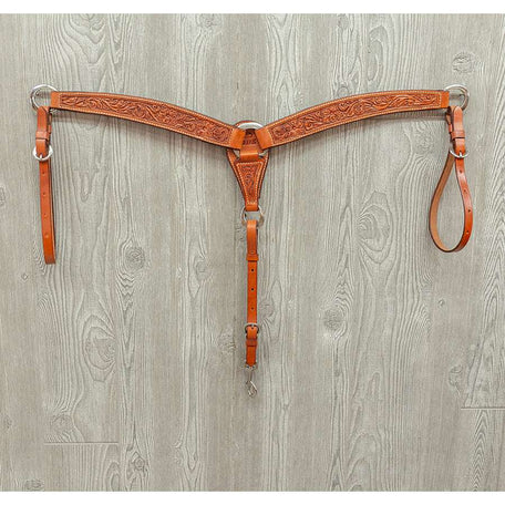 Pro barrel racer breast strap hand tooled sheridan ss hardware - Genuine Billy Cook