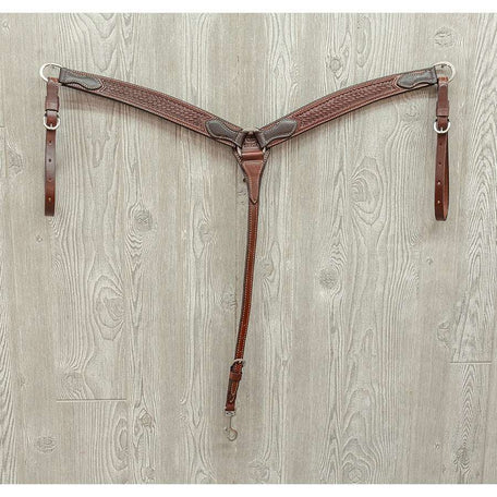 Breast strap, 1-7/8" barrel racer, basket w/ss hdw w/ turnback - Genuine Billy Cook