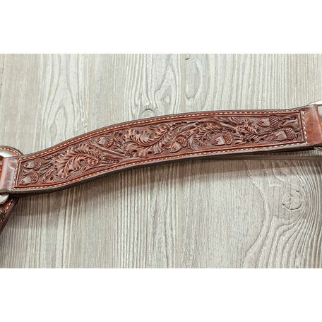 Hand tooled breast strap, Texas Oak - Genuine Billy Cook