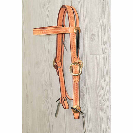 1" Brow Headstall, Waffle Stamp - Genuine Billy Cook