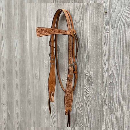 3/4" Headstall, Wso, Floral - Genuine Billy Cook