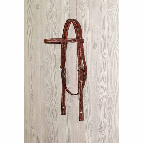 3/4" Headstall - Hand Tooled Rope W/Ss Hardware - Genuine Billy Cook
