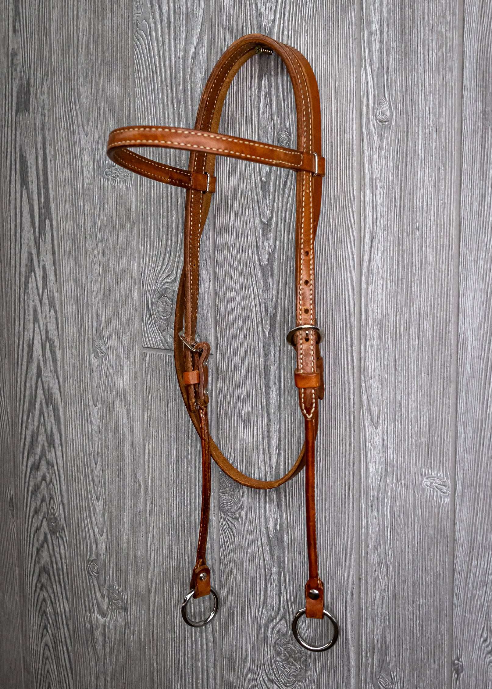 Headstall, Brow Gag 5/8" Russet - Genuine Billy Cook 
