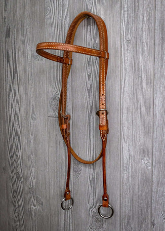 Headstall, Brow Gag 5/8" Russet - Genuine Billy Cook 