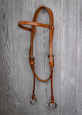 Headstall, Brow Gag 5/8" Russet - Genuine Billy Cook 