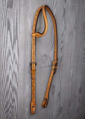 Headstall One Ear Floral - Genuine Billy Cook 
