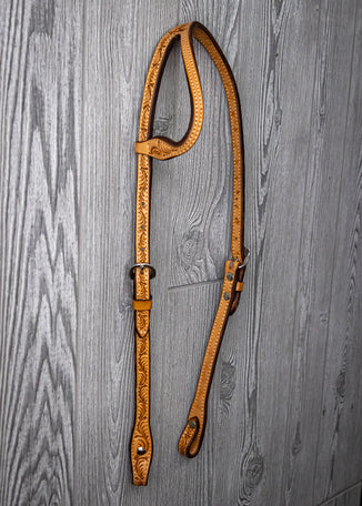 Headstall One Ear Floral - Genuine Billy Cook 