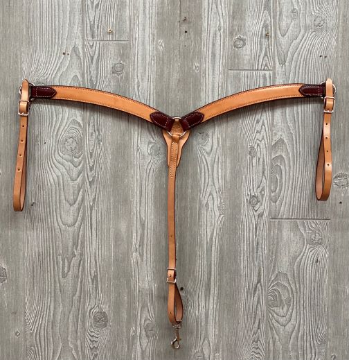 Breast strap, 1-3/4" leather w/latigo turn backs w/n hdwr - Genuine Billy Cook 