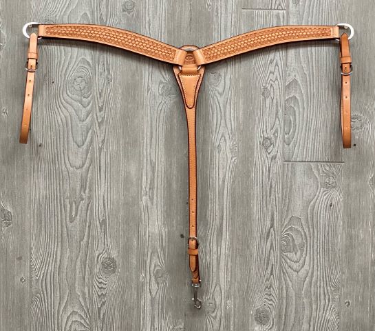 Breast strap, 1-7/8" barrel racer, basket stamped - Genuine Billy Cook 