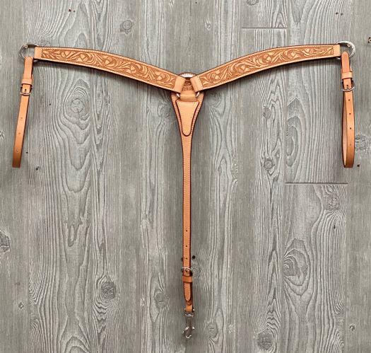 Breast strap, 1-7/8" barrel racer hand tld. Acorn - Genuine Billy Cook 