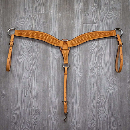 Pro calf roper breast strap hand tooled basket ss hardware - Genuine Billy Cook 