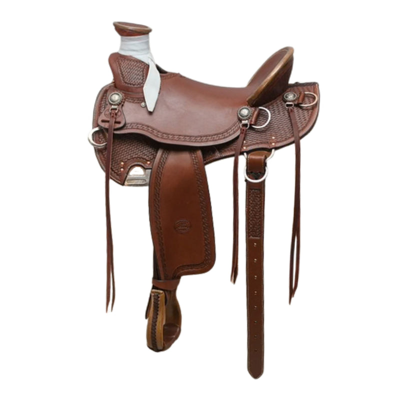 Mule Saddle, Border Stamp & Weave