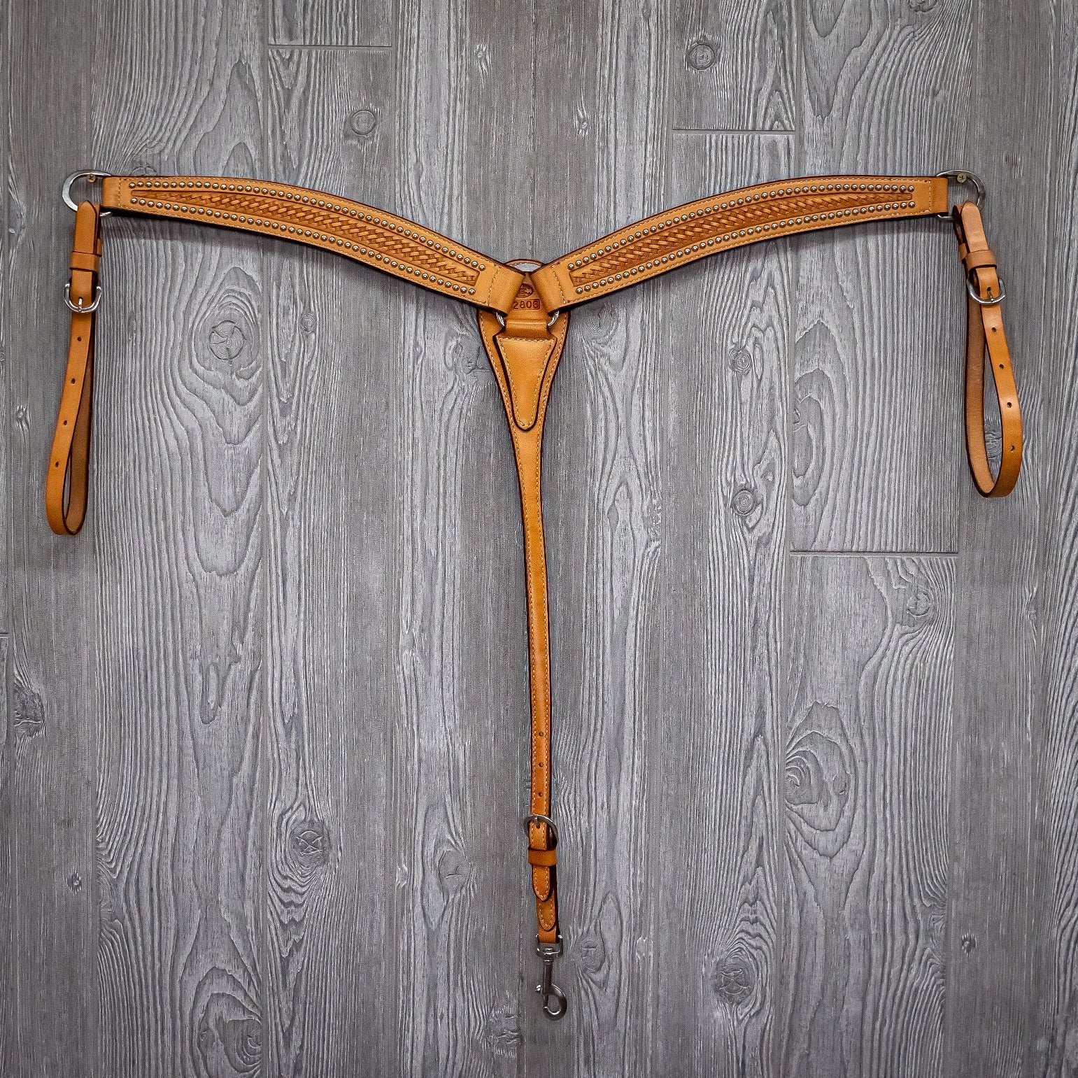 Spotted breast strap w/ ss hardware basket - Genuine Billy Cook 