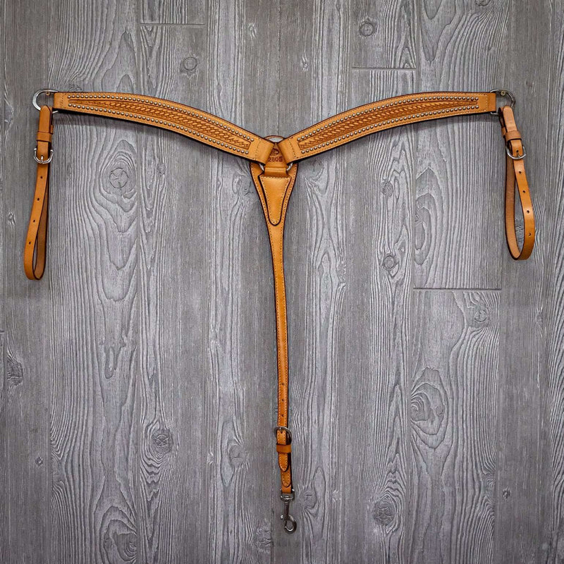 Spotted breast strap w/ ss hardware basket - Genuine Billy Cook 
