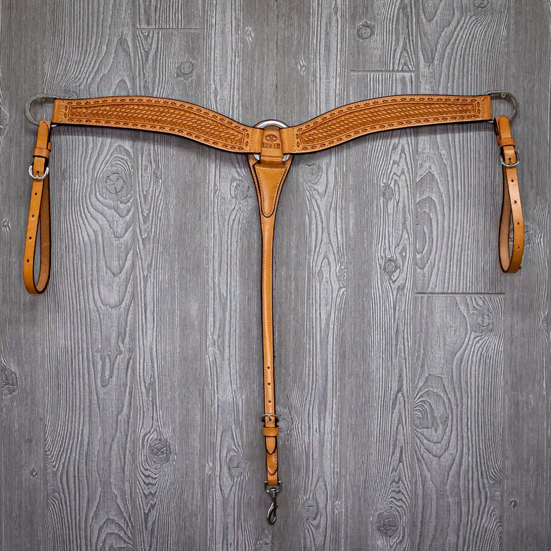 Roper breast collar, buckstitch & basket - Genuine Billy Cook 