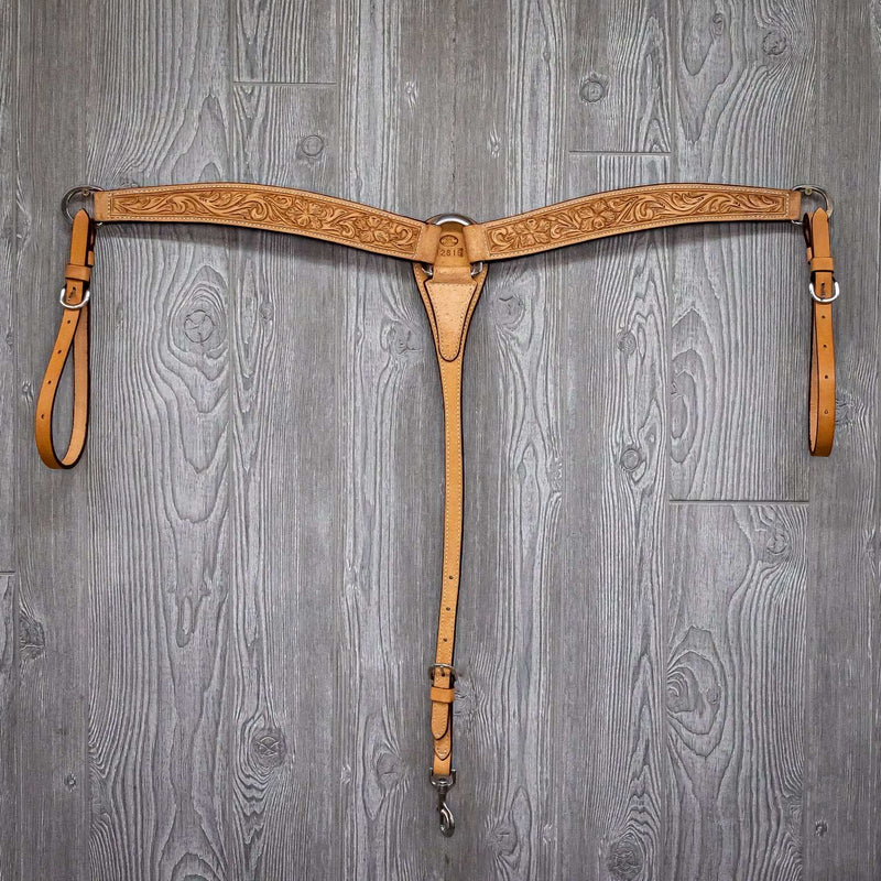 Breast collar, wso, floral - Genuine Billy Cook 