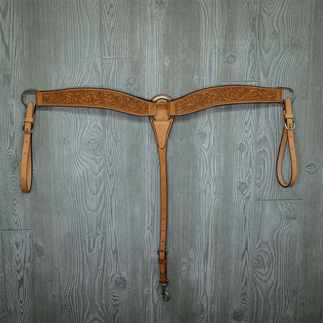 Roper breast collar, wso, floral - Genuine Billy Cook 