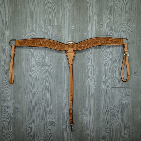 Roper breast collar, wso, floral - Genuine Billy Cook 