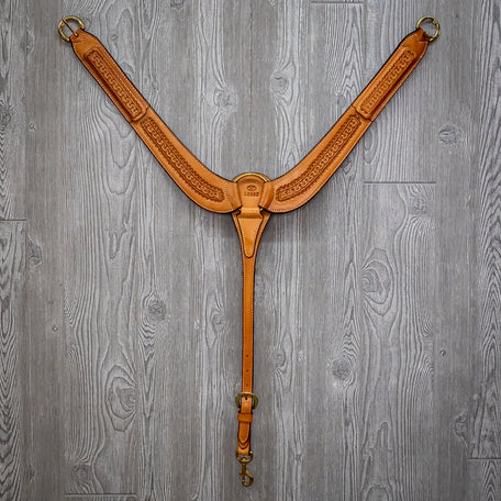 Cowboy breast strap running w brass hdwr - Genuine Billy Cook 