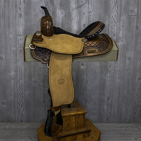 Bw Barrel 1/2 Breed Hatch W/ Spot Floral, SS Spots & Black Rawhide - Genuine Billy Cook 