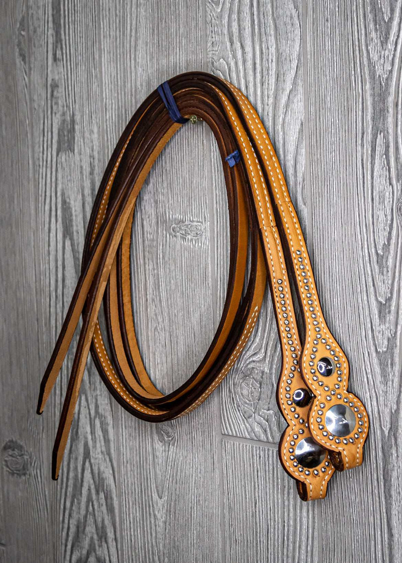 Spotted Split Reins W/ Conchos - Genuine Billy Cook 