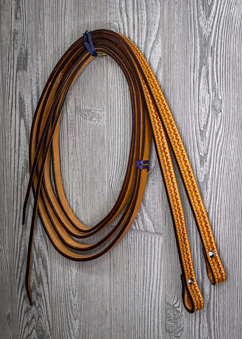 3/4" Camo Tooled Reins - Genuine Billy Cook 