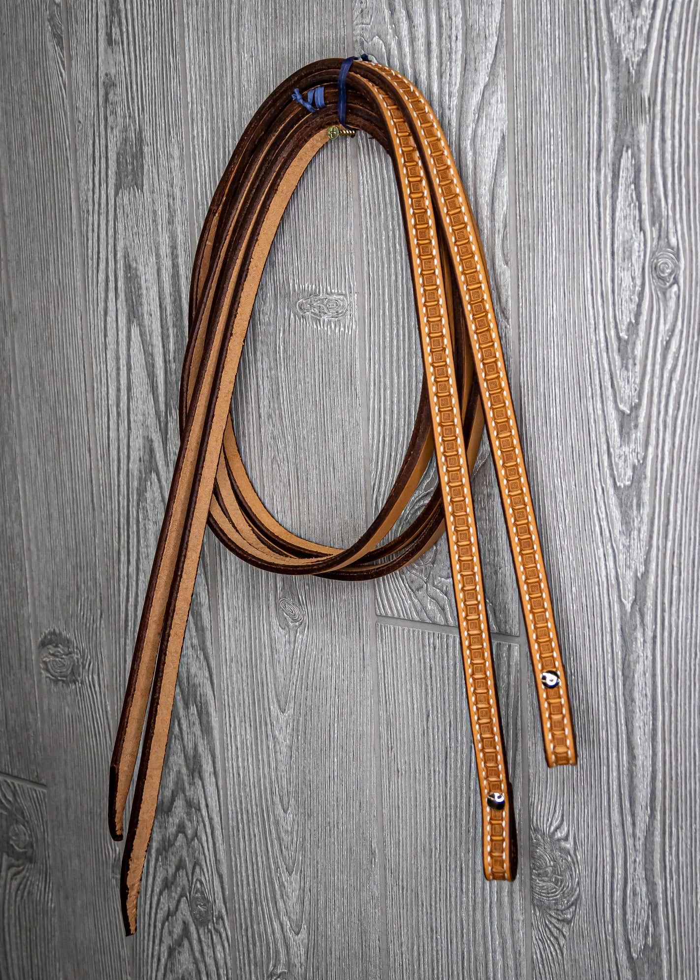 5/8" Waffle Tooled Reins - Genuine Billy Cook 