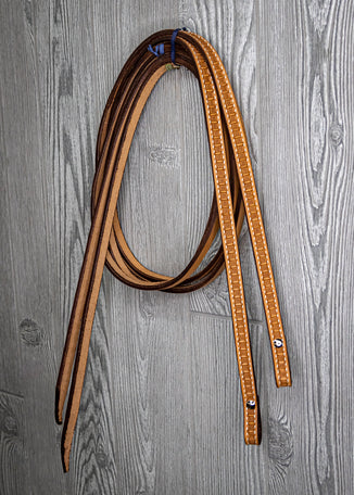 5/8" Waffle Tooled Reins - Genuine Billy Cook 