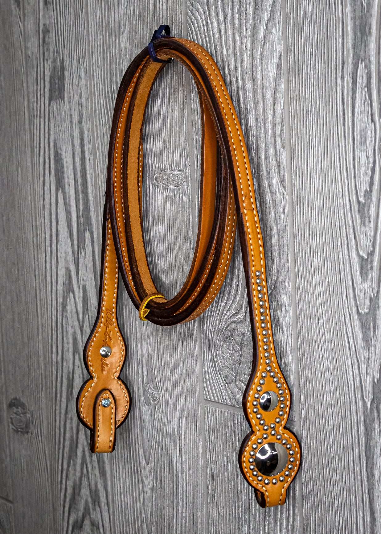 Spotted Roping Reins W/ Concho - Genuine Billy Cook 