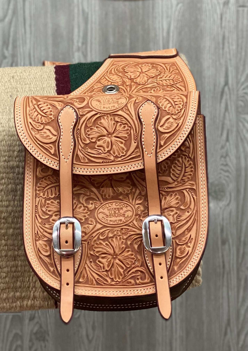 Saddle Bags Hand Tooled Sheridan - Genuine Billy Cook 