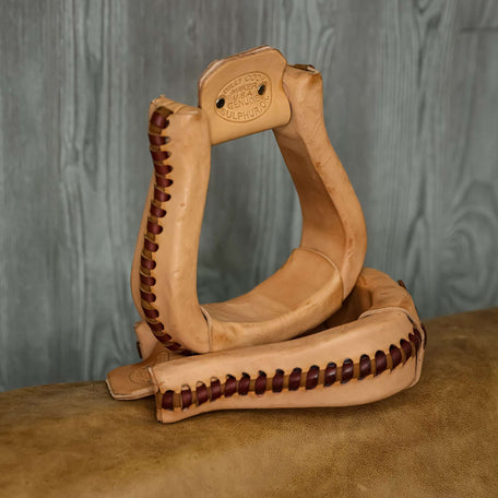 2" Bell Stirrups-Leather Covered - Genuine Billy Cook 