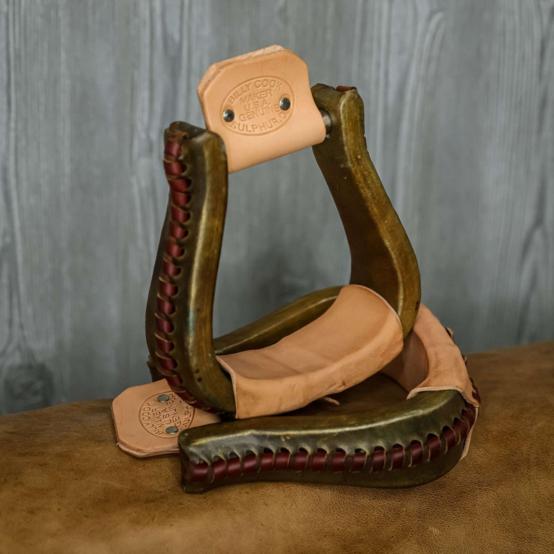 2" Bell Stirrups-Rawhide Covered - Genuine Billy Cook 