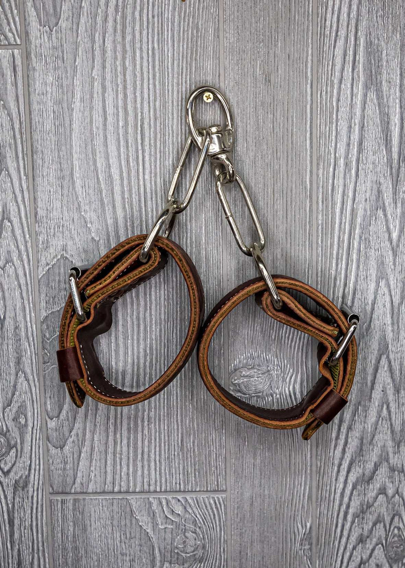 Cowboy Chain Hobble-D & S - Harness Leather 1 3/4" - Genuine Billy Cook 