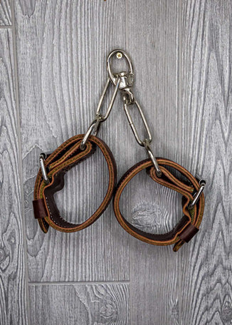Cowboy Chain Hobble-D & S - Harness Leather 1 3/4" - Genuine Billy Cook 