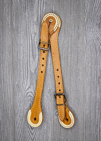 Spur Strap, Single Ply W/ Rawhide Covered Ends - Genuine Billy Cook 