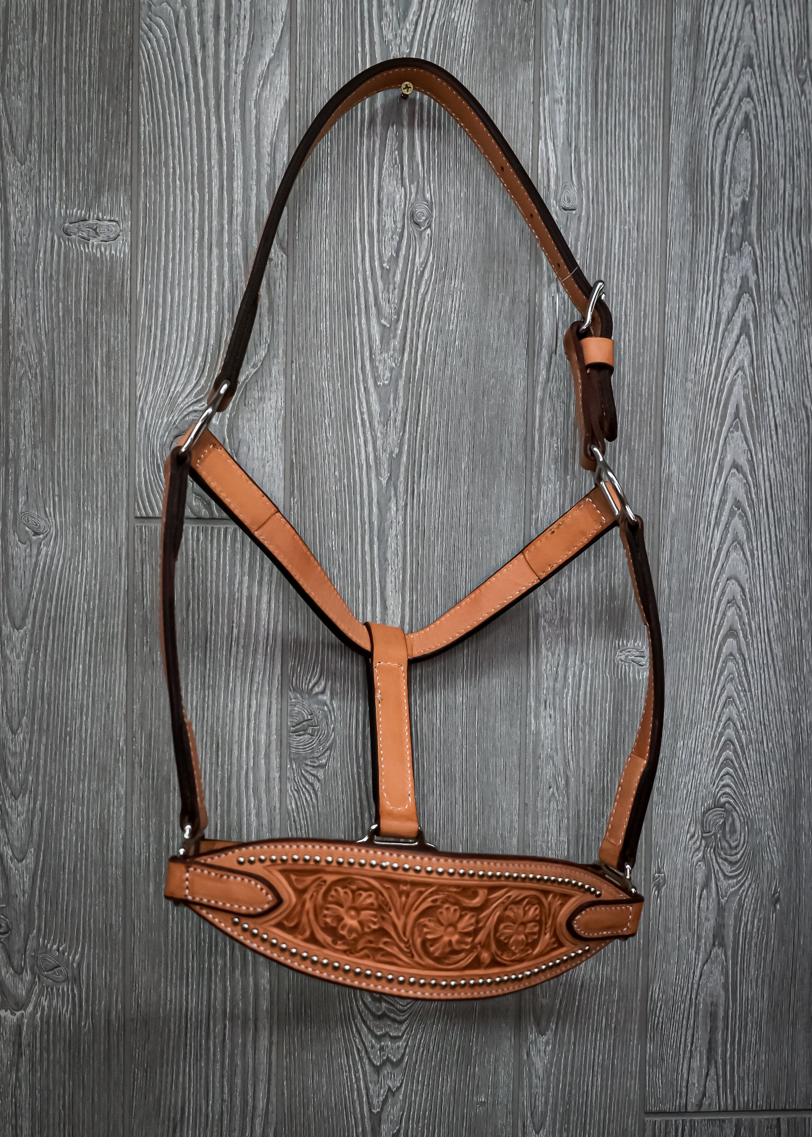 Leather Halter Wide Nose Band Sheridan With Spots - Genuine Billy Cook 