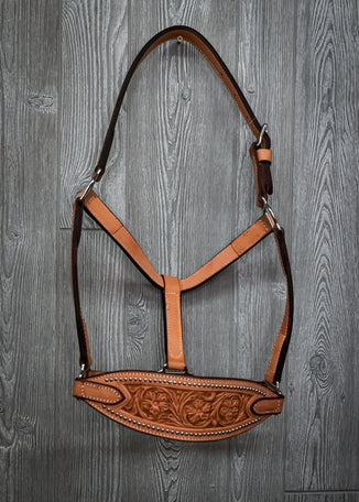 Leather Halter Wide Nose Band Sheridan With Spots - Genuine Billy Cook 