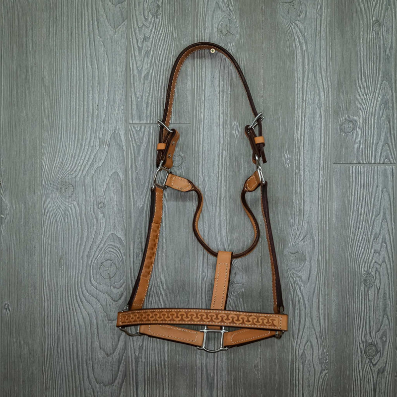 Leather Halter Running W - Genuine Billy Cook 