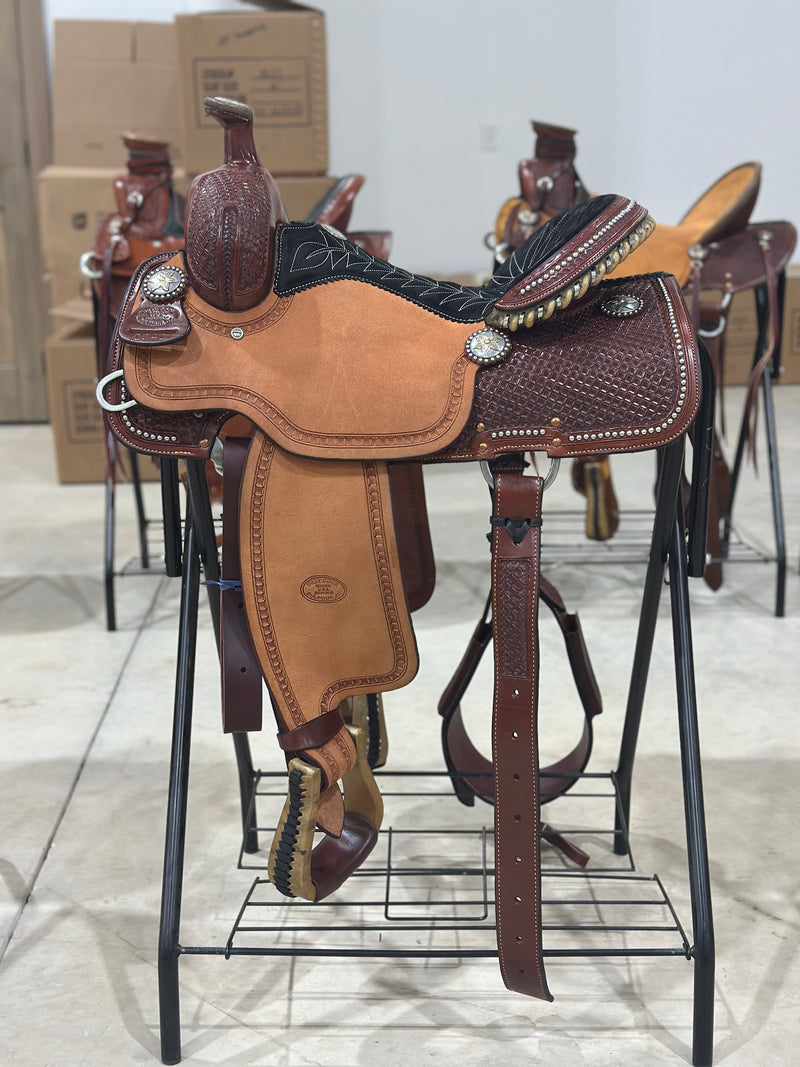 15” Hot Oil finish w/ crooked spots - All Around 2042 Saddle