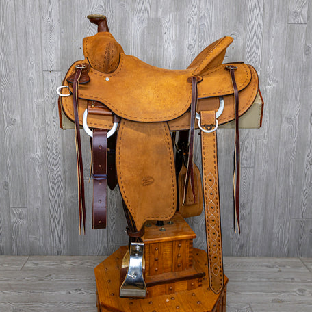 Tucson Rancher All Rough out W/ Buckstitch Border - Genuine Billy Cook 