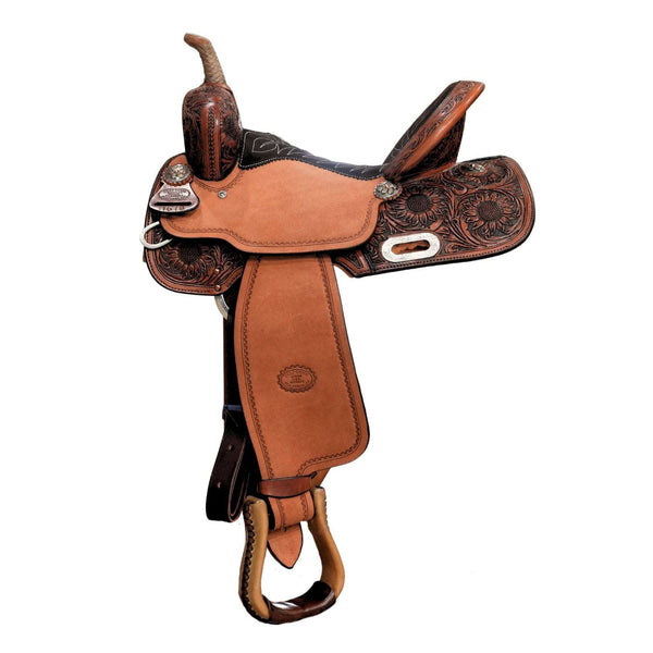 Étriers Western Authentiques Pour Selle Billy Cook - Cuir Pecan - Légèrement Usagés