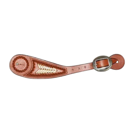 Braided White Rawhide Spur Strap - Genuine Billy Cook 