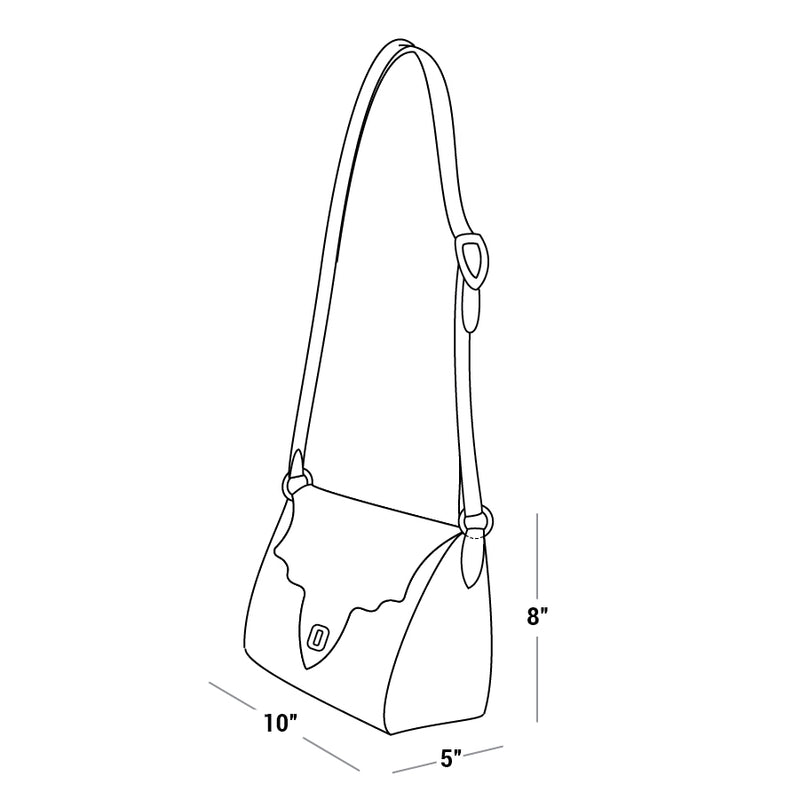 Custom Handbag: Scallop Flapped Shoulder Handbag - Genuine Billy Cook 