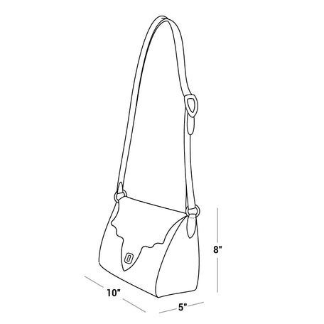Custom Handbag: Scallop Flapped Shoulder Handbag - Genuine Billy Cook 
