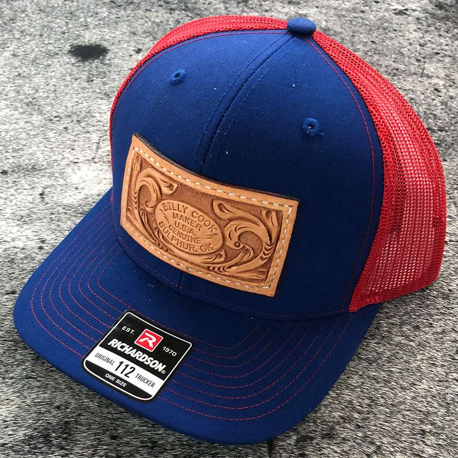 Floral Tooled Billy Cook Trucker Hat - Genuine Billy Cook 