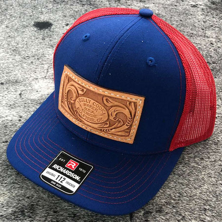 Floral Tooled Billy Cook Trucker Hat - Genuine Billy Cook 