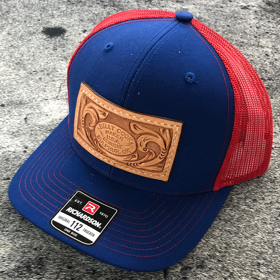 Floral Tooled Billy Cook Trucker Hat - Genuine Billy Cook 